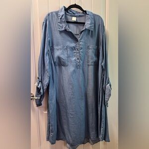 Terra & Sky Light Blue Denim Top
